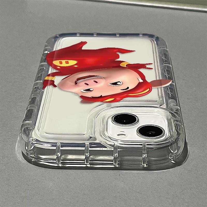 Ốp Điện Thoại Silicon TPU Mềm Chống Sốc In Hình Chú Heo Dễ Thương Cho IPhone 14 13 11 12 Pro XS Max X XR 7 + 8 Plus