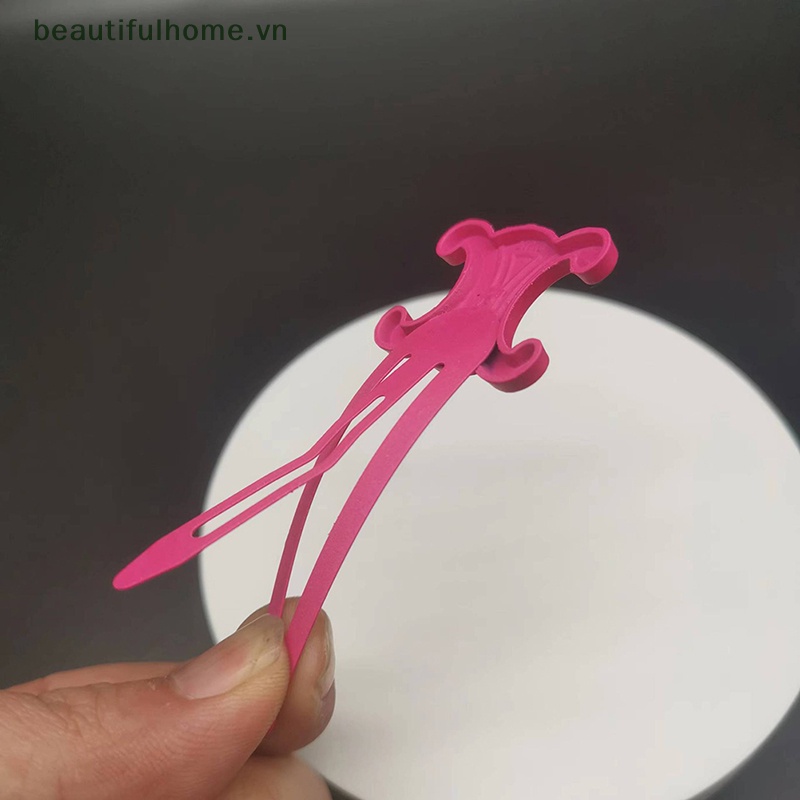 Kẹp Tóc Kim Loại Màu Vàng 8cm Phong Cách Hàn Quốc Thời Trang Cho Nữ