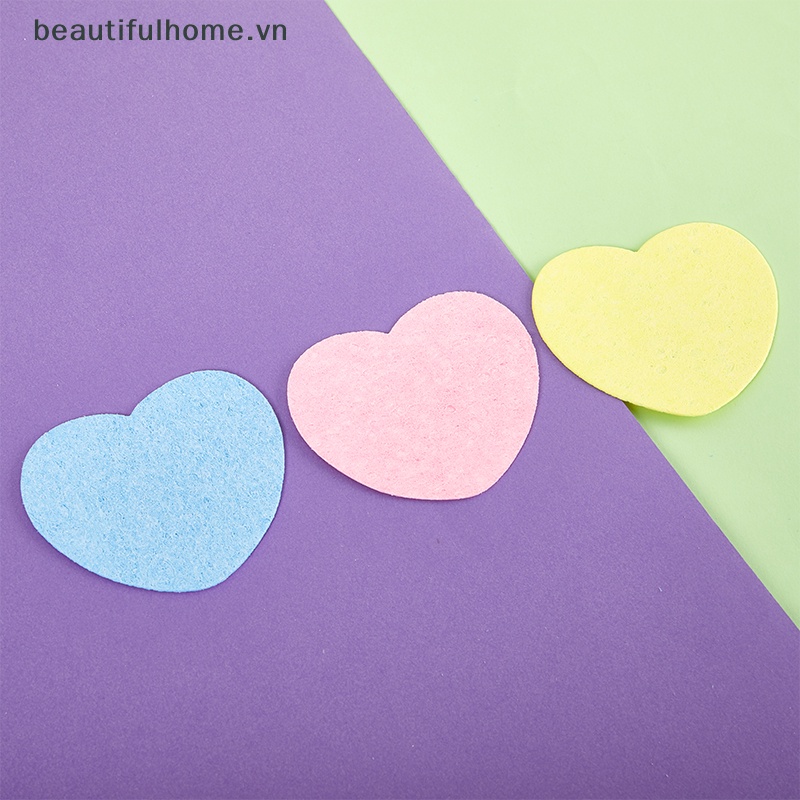 Bông Mút Trang Điểm Cotton Mềm Mại Hình Trái Tim