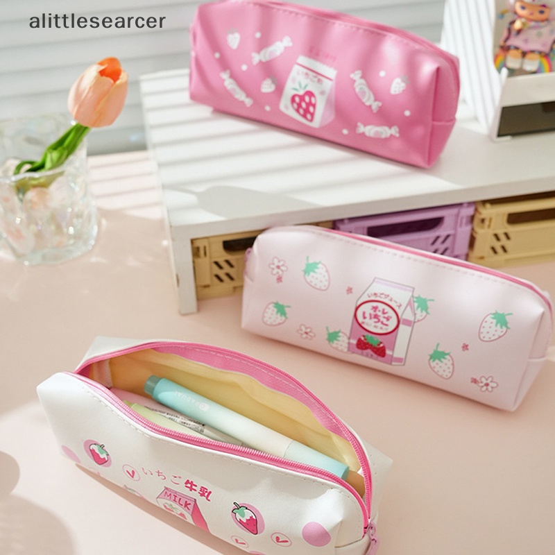 Bóp Viết In Hình Trái Dâu Dễ Thương Sức Chứa Lớn