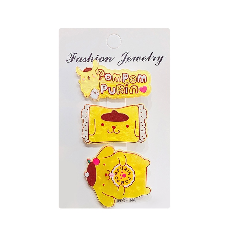 3 cái / bộ kẹp tóc sanrio tóc mái hoạt hình dễ thương và kẹp tóc gãy cho bé gái h0198