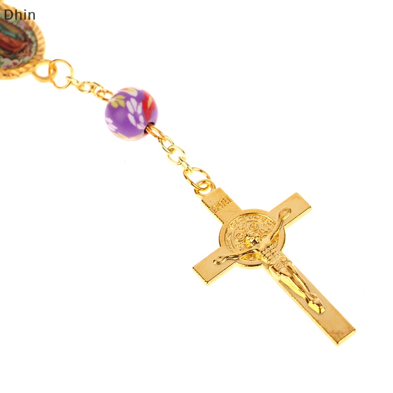 [Dhin] Mặt Dây Chuyền Nhẫn Đeo Ngón Tay Baptist Phụ Kiện Hạt Rosary Cho Đạo Công Giáo DIY COD