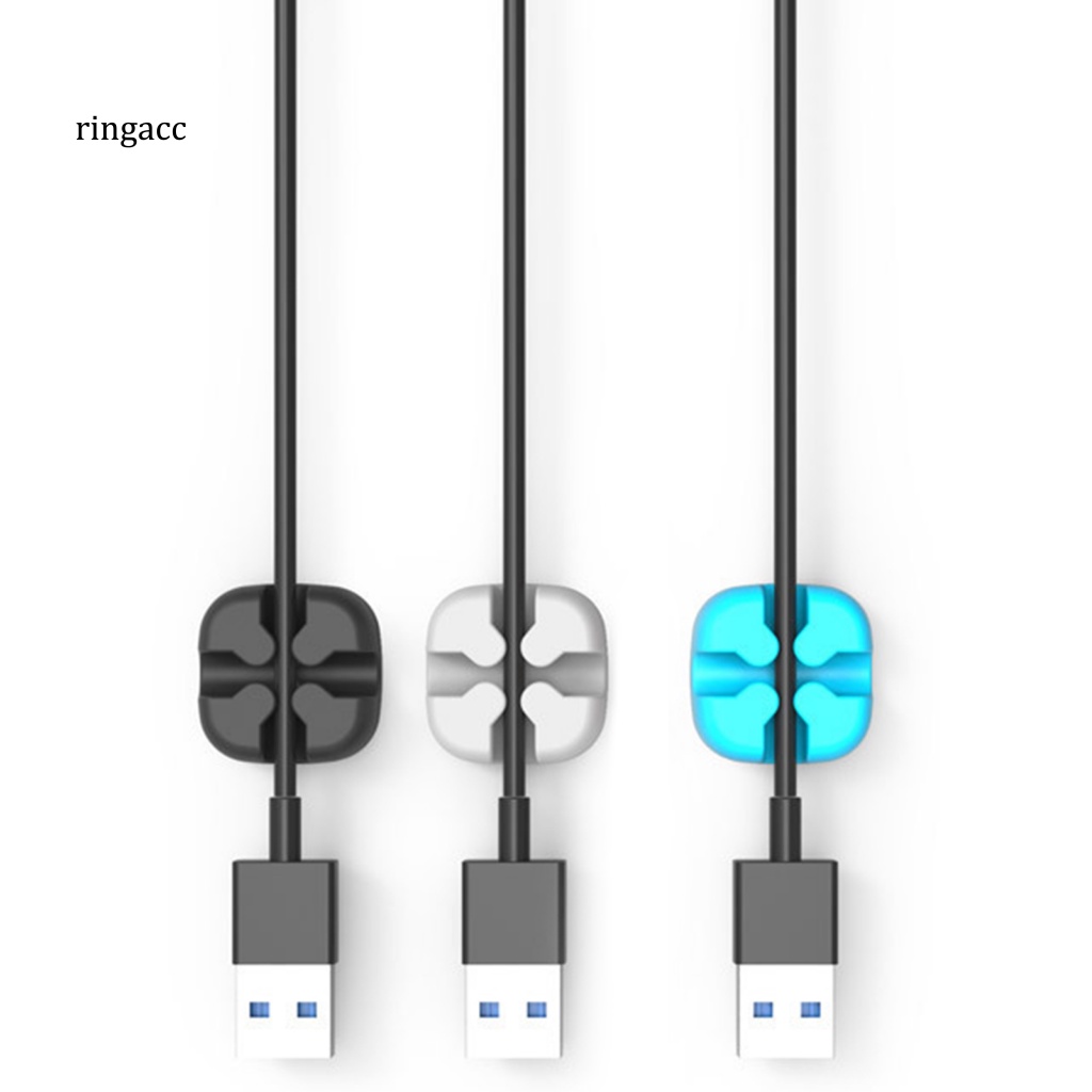 Dụng Cụ Quấn Dây Cáp Dữ Liệu Tự Dính Bằng Silicon Cho Điện Thoại Di Động Văn Phòng