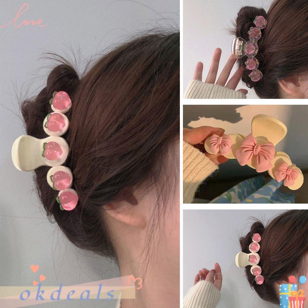 Kẹp Tóc Càng Cua Bằng Acrylic Chống Trượt Thời Trang Ngọt Ngào