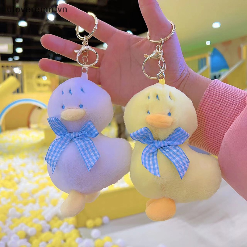 1 Móc Khóa Hình Vịt Nhồi Bông Đáng Yêu Mềm Mại 12cm