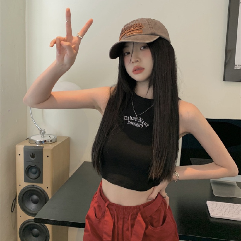 Áo Nữ Hai Dây Ngắn Lưng Phong Cách Hàn Quốc Ngọt Ngào Mới