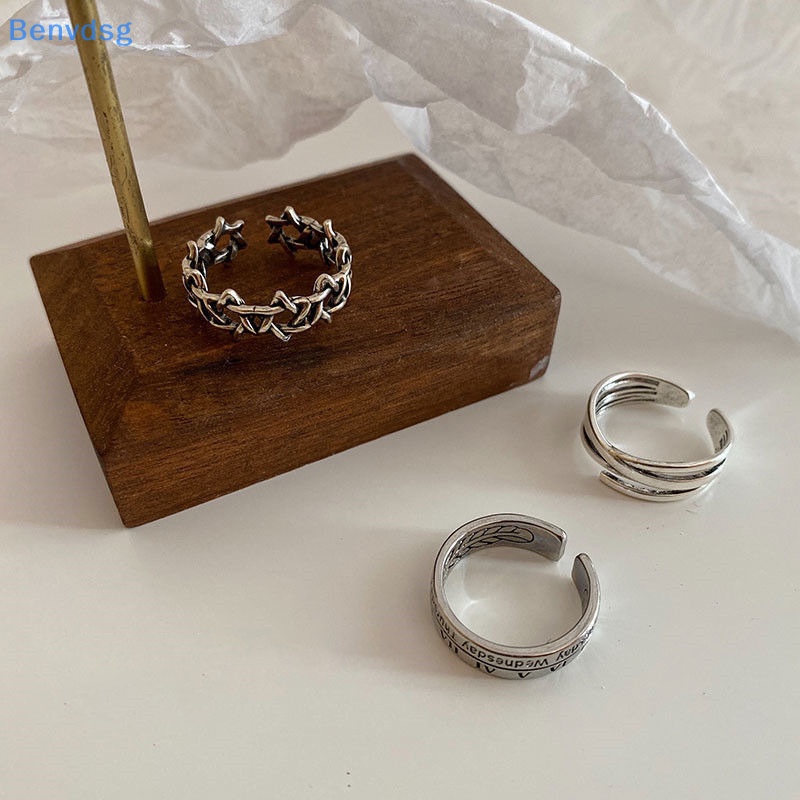 Bộ 3 Nhẫn Hợp Kim Phong Cách Punk Hip hop Cổ Điển Cho Nam Và Nữ