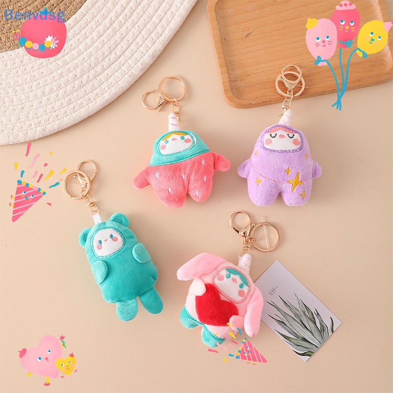 Móc Khóa Hình Búp Bê Nhồi Bông Mềm Mại Dễ Thương