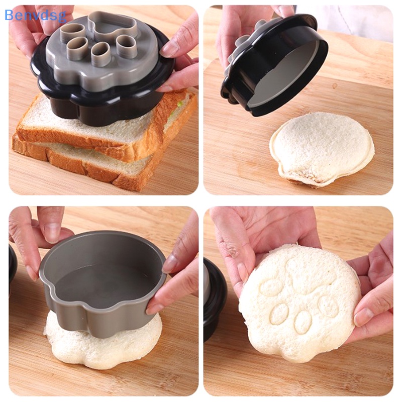 Khuôn Cắt Bánh Mì Sandwich Mini Hình Bàn Chân Mèo Hoạt Hình Dành Cho Trẻ Em