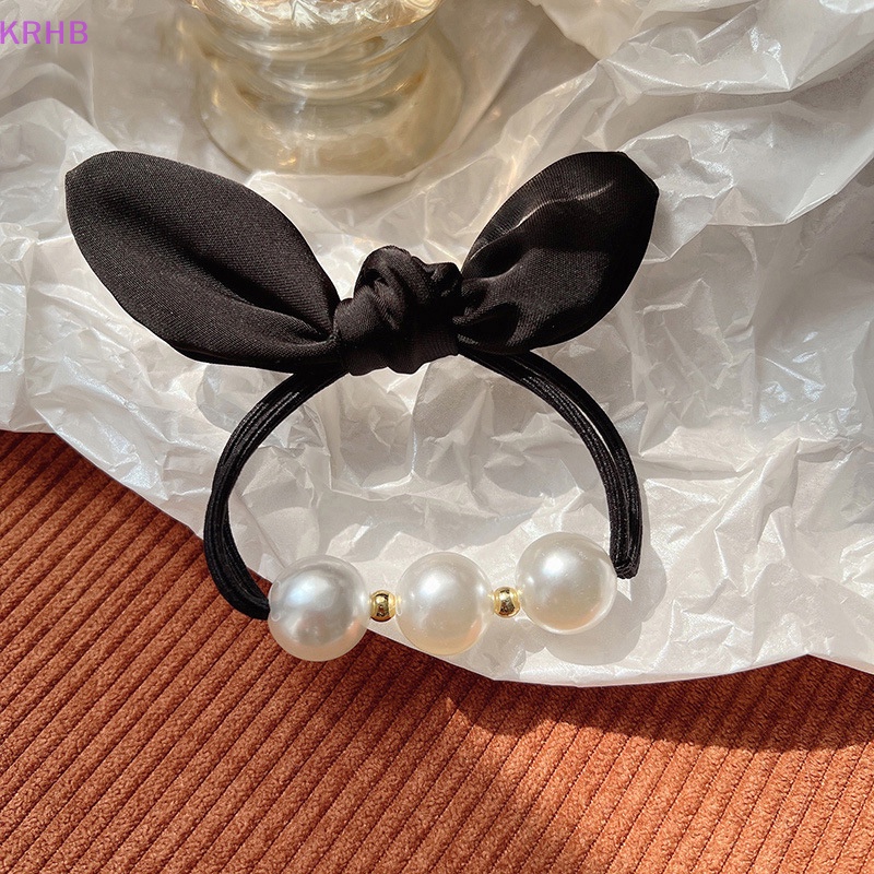 Dây Cột Tóc Cao Su Co Giãn Đính Nơ Thời Trang Hàn Quốc Cho Nữ Mới