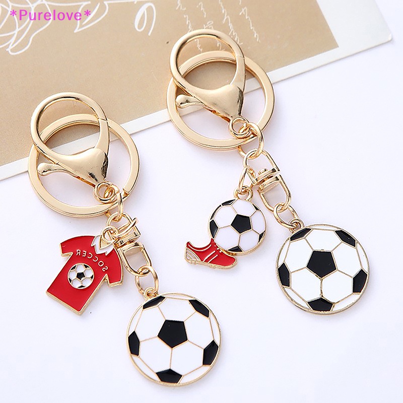 Móc Khóa Hình Quả Bóng Đá Mini Bằng Kim Loại Dành Cho Fan Hâm Mộ Mới