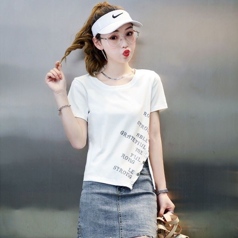 Áo Thun Cotton Mỏng Tay Ngắn Thời Trang Mùa Hè 2023 Cho Nữ