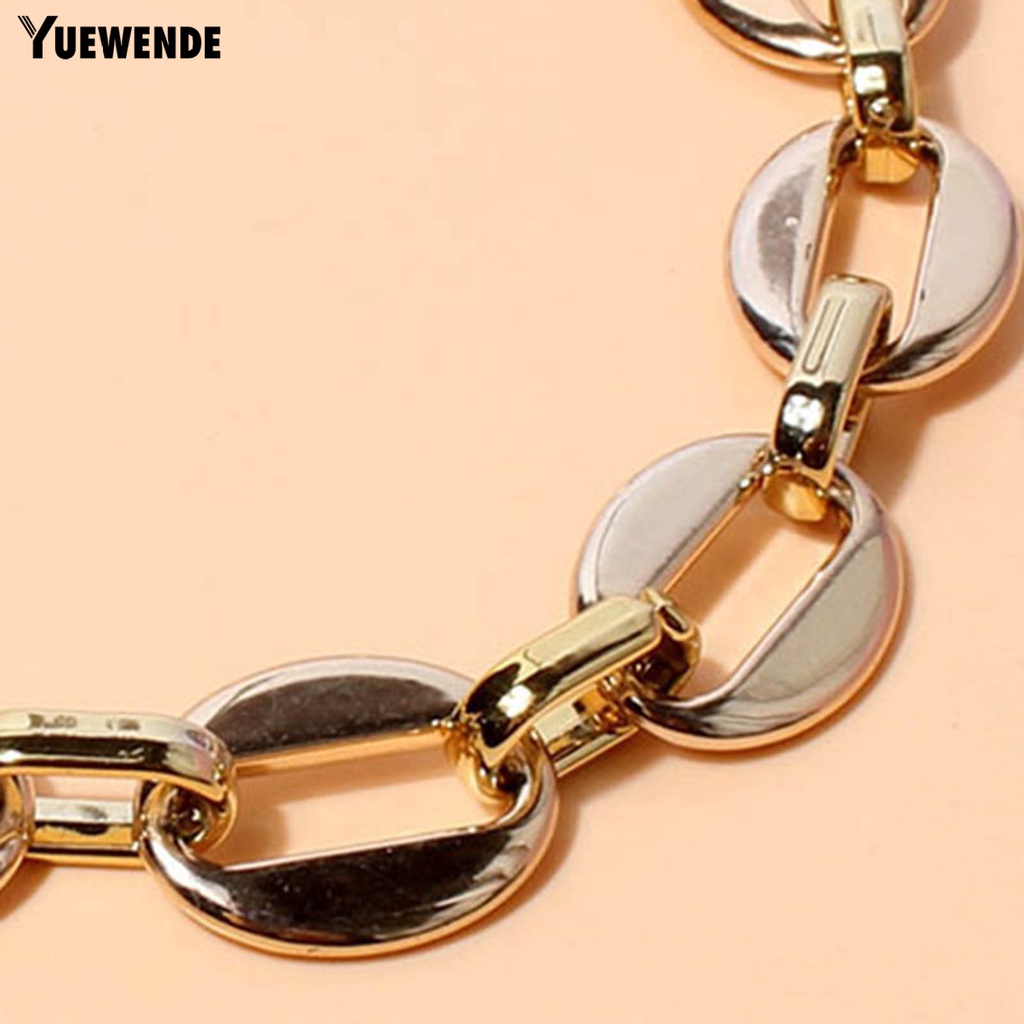 Yq.e Vòng Cổ Kim Loại Dạng Xích Hình Học Màu Vàng Kim Cho Thú Cưng Bull Pháp