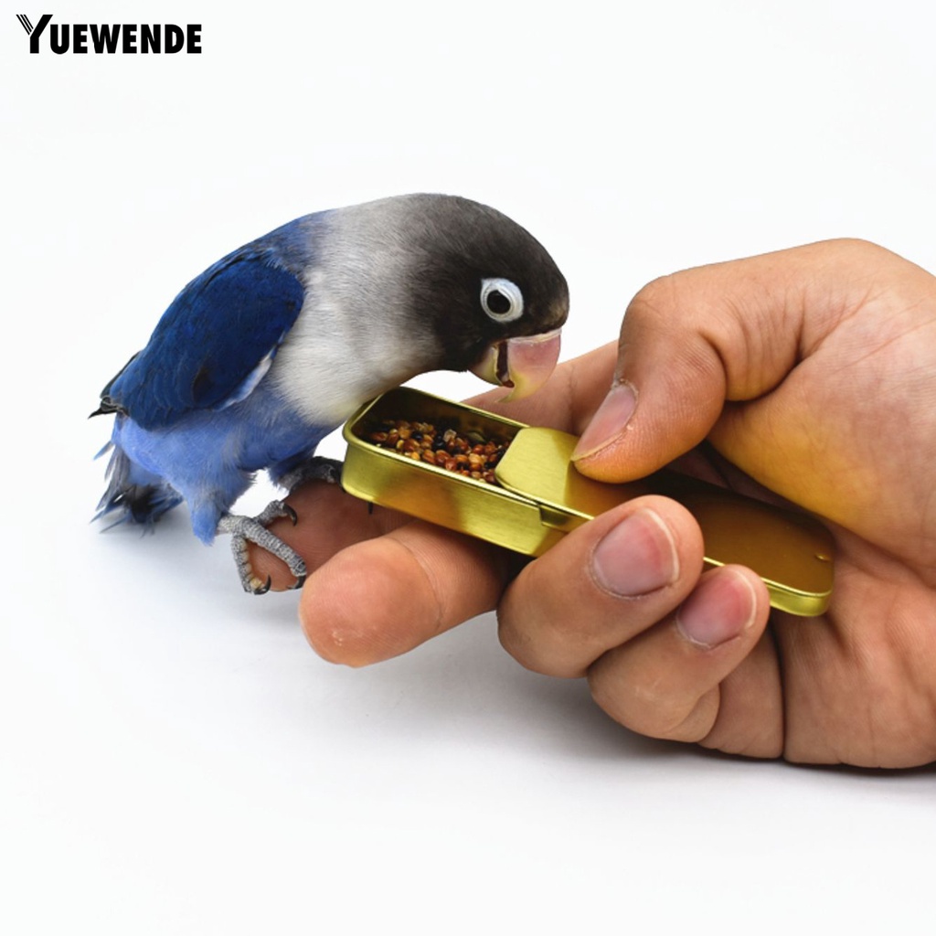 Yq.e Hộp Thiếc Đựng Thức Ăn Nhỏ Gọn Cầm Tay Chống Cắn Tinh Tế Chuyên Nghiệp Dành Cho Chim Vẹt Macaw