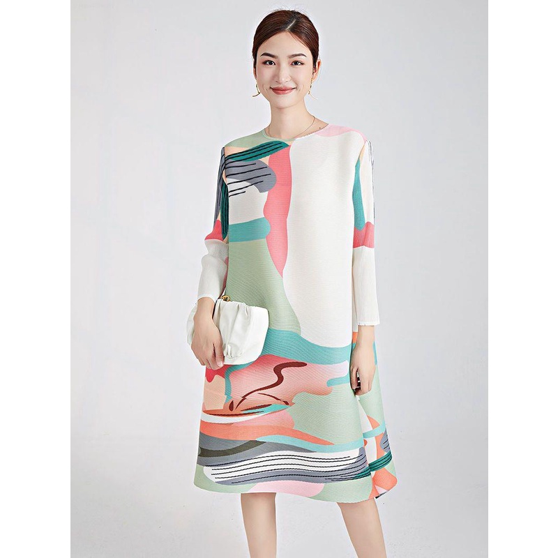 Đầm Cổ Tròn Dáng Rộng Thiết Kế Tinh Tế Thời Trang Mới 2023-06 - 15