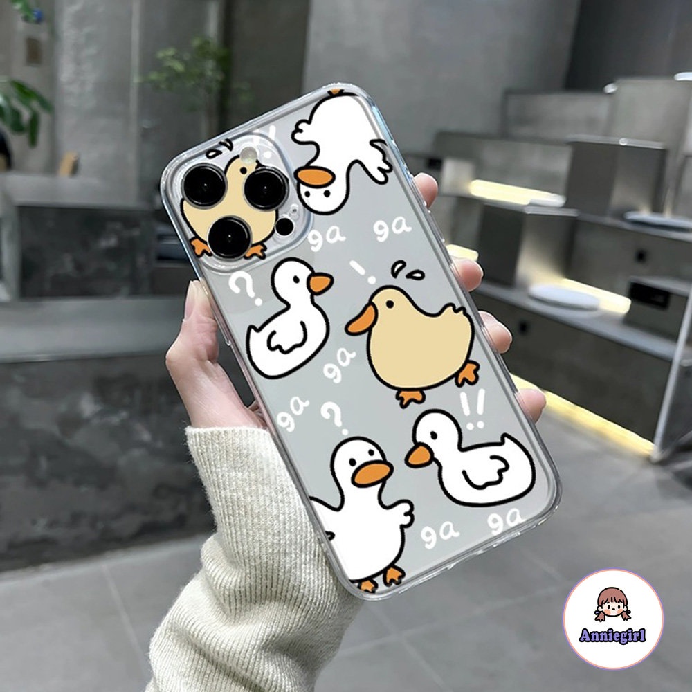Ốp Điện Thoại TPU Mềm Hình Chú Vịt Dễ Thương Cho IPhone 11 14 Pro Max 13 Pro Max 12 X XS XR 7 8 Plus