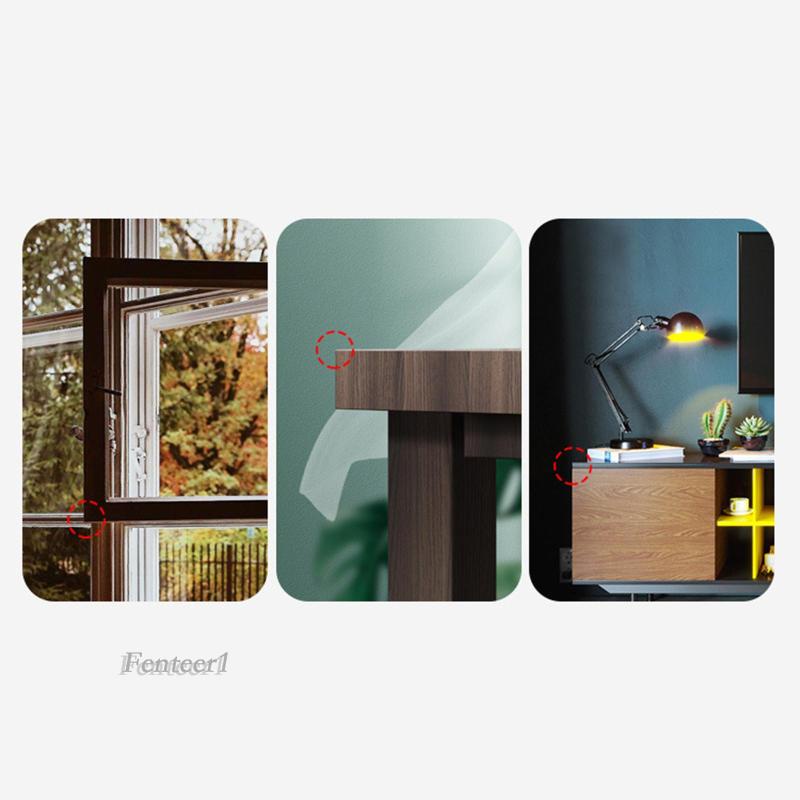 1 [Fenteer] Set 6 Miếng Bọc Cạnh Bàn / Góc Đồ Nội Thất Bảo Vệ An Toàn Cho Bé