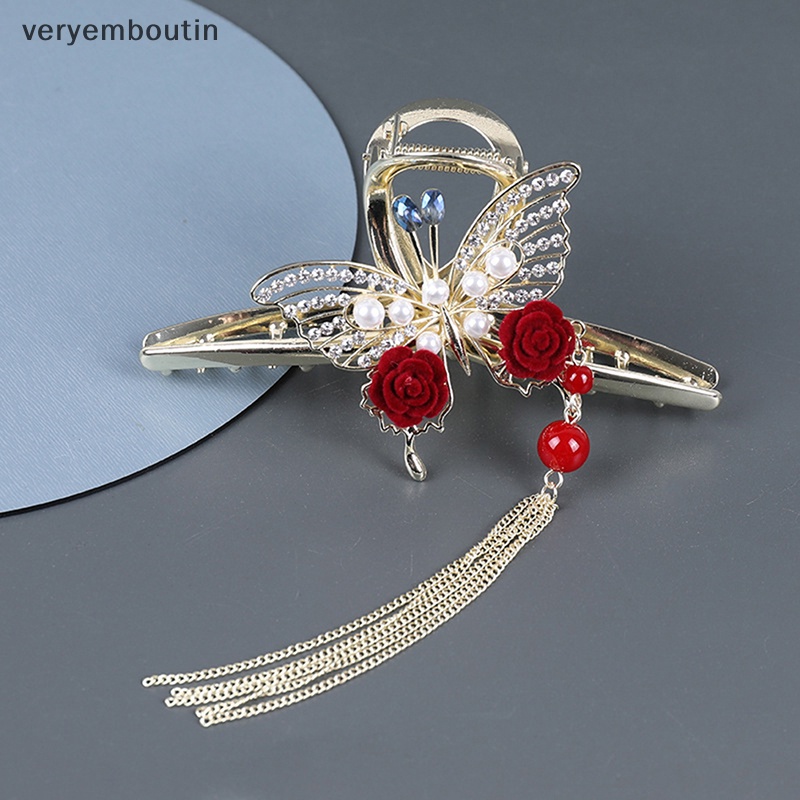 Kẹp Tóc Hình Hoa Hồng Đính Ngọc Trai Thanh Lịch Thời Trang Cho Nữ