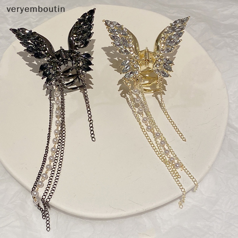 Kẹp Tóc Cá Mập Đính Ngọc Trai Và Bướm Bằng Hợp Kim Phong Cách Hàn Quốc Cho Nữ