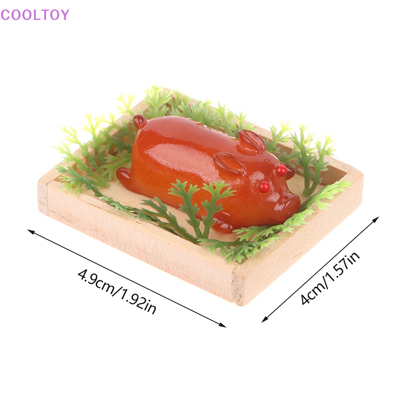 Mô Hình Khay Đựng Thức Ăn Hình Chú Heo Tỉ Lệ 1: 12 Trang Trí Nhà Búp Bê
