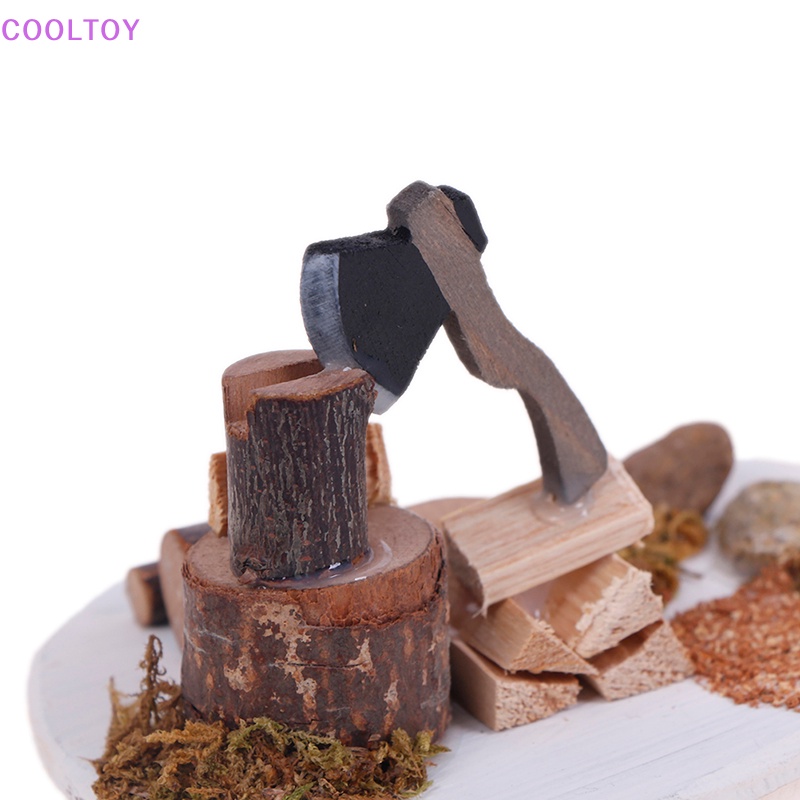 Bộ Rìu Cắt Gỗ Trang Trí Nhà Búp Bê Tỉ Lệ 1: 12