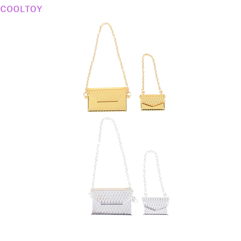Túi Xách Tay Bằng Kim Loại Thời Trang Cho Búp Bê Tỷ Lệ 1 / 12