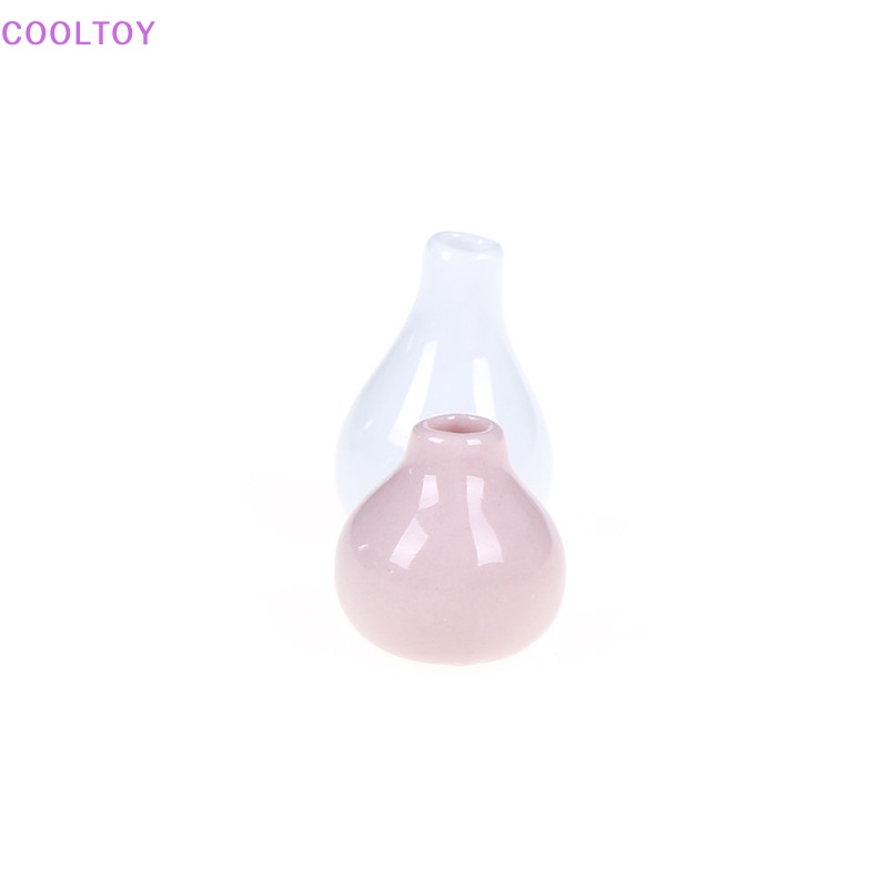 Cooltoy set 2 Bình Hoa Mini Tỉ Lệ 1: 12 Trang Trí Nhà Búp Bê