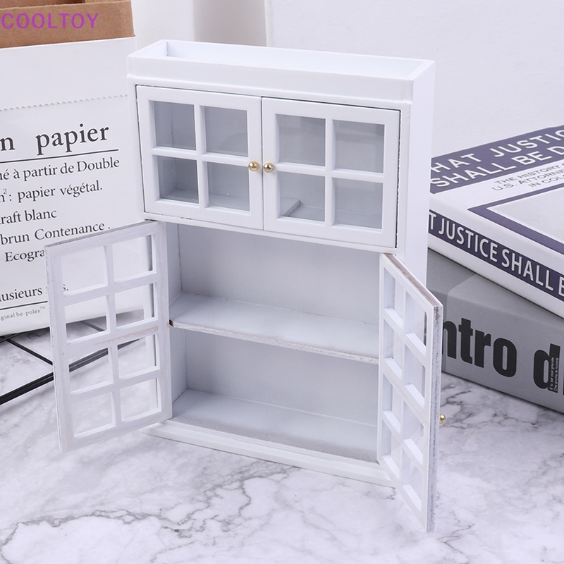 Mô Hình Tủ Bếp Màu Trắng Cỡ 1 / 12 Trang Trí Nhà Búp Bê