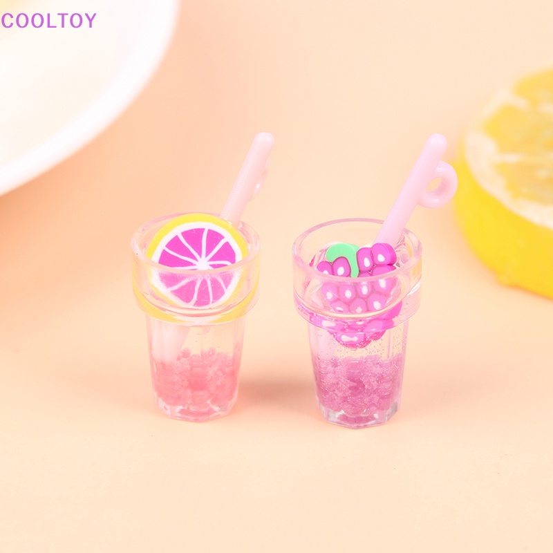 Set 10 Mặt Dây Chuyền Resin 3D Diy Phát Sáng Trong Đêm Hình Cốc Nước Hoạt Hình