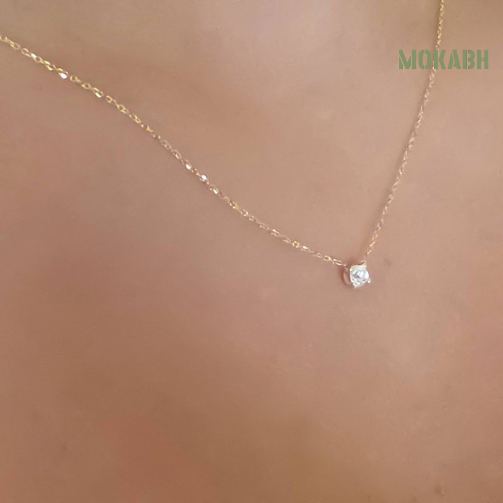 Vòng cổ Mảnh Đính Đá Zircon Đơn Giản Thời Trang Cho Nữ