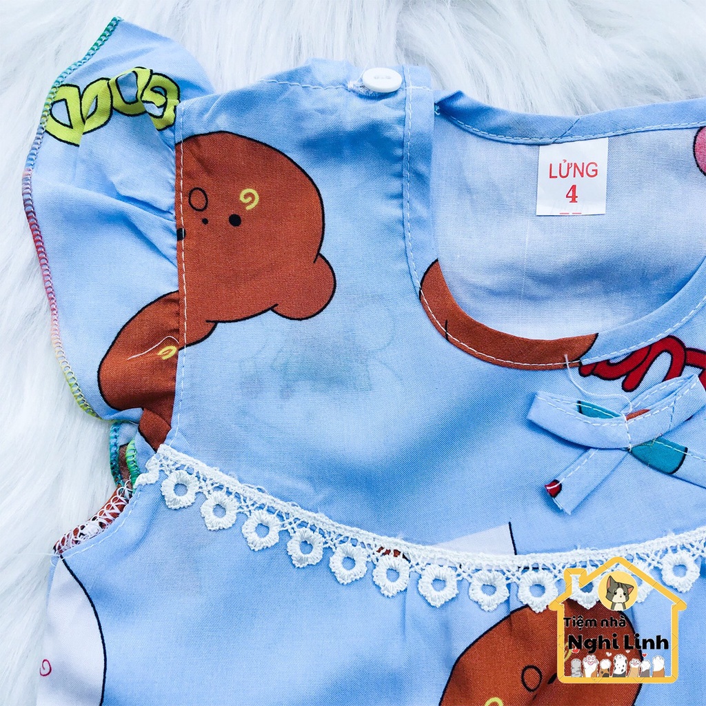 Đồ bộ bé gái, bộ tole/tone mặc nhà nhiều mẫu lửng xinh từ 10-43kg - Nghi Linh Baby