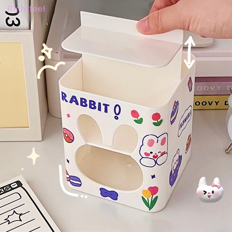 Thùng Rác Để Bàn Mini Bằng Nhựa Hình Gấu / Thỏ Dễ Thương Mới