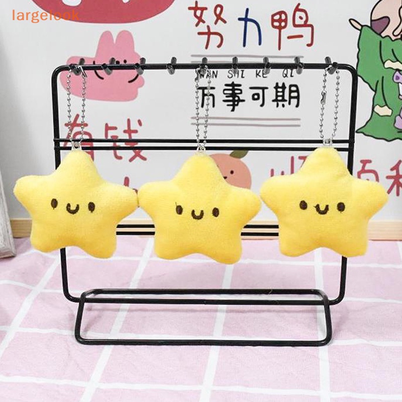 Móc Khóa Hình Ngôi Sao Nhồi Bông Mini Màu Vàng Dễ Thương