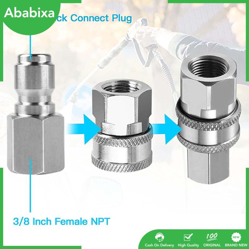 Bộ Đầu Nối Chuyển Đổi Áp Suất Nhanh Sang 3 / 8 '' Chuyên Dụng Cho Máy Rửa Xe Hơi