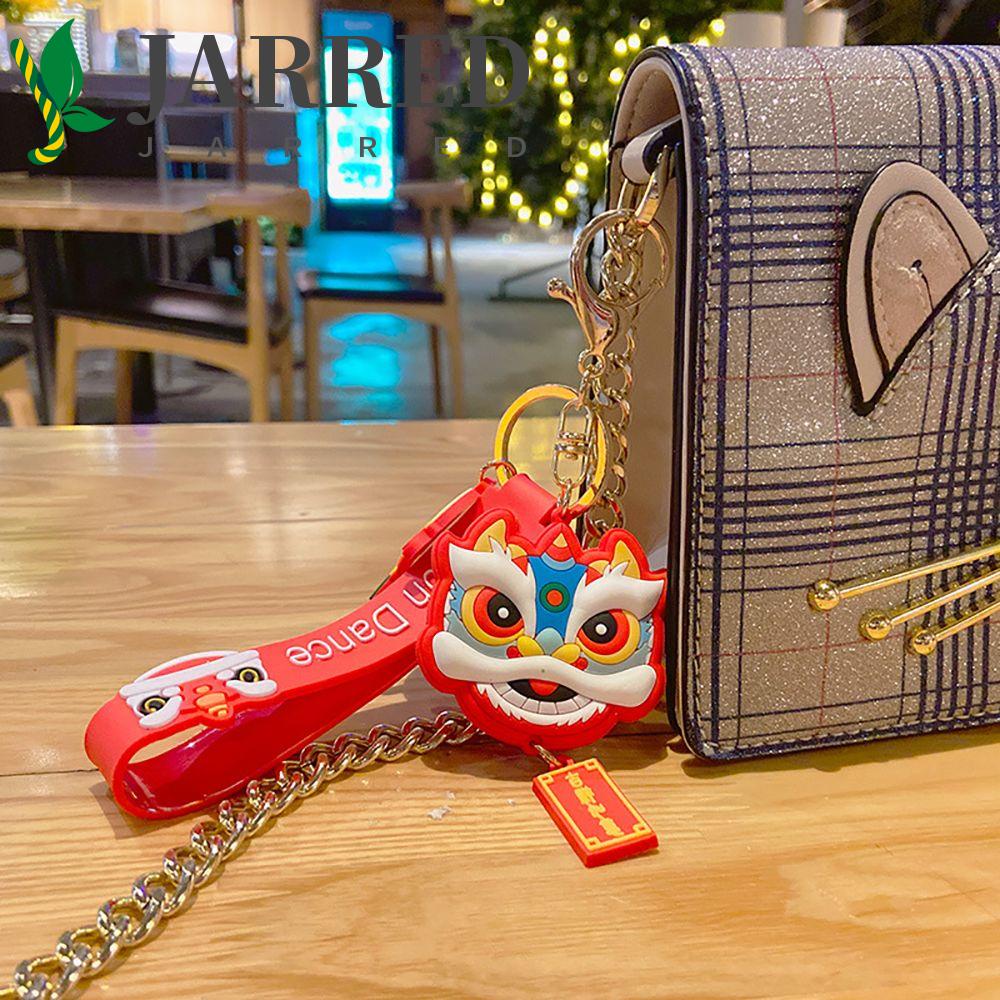 Jarred Móc Khóa Xe Hơi Ba Lô Hình Sư Tử Nhảy Múa Sáng Tạo Làm Quà Tặng Năm Con Hổ Bằng Hợp Kim