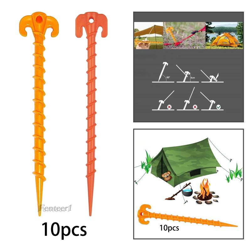 [Fenteer1] Set 10 Cọc Dựng Lều Cắm Trại Bãi Biển Siêu Nhẹ