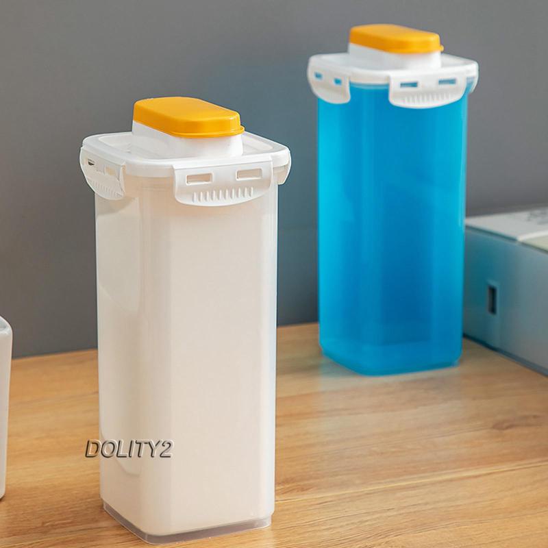 [Dolity2] Hộp Đựng Bột Tẩy Rửa Thực Phẩm Khô Kín Khí Có Nắp Đậy Cho Nhà Bếp