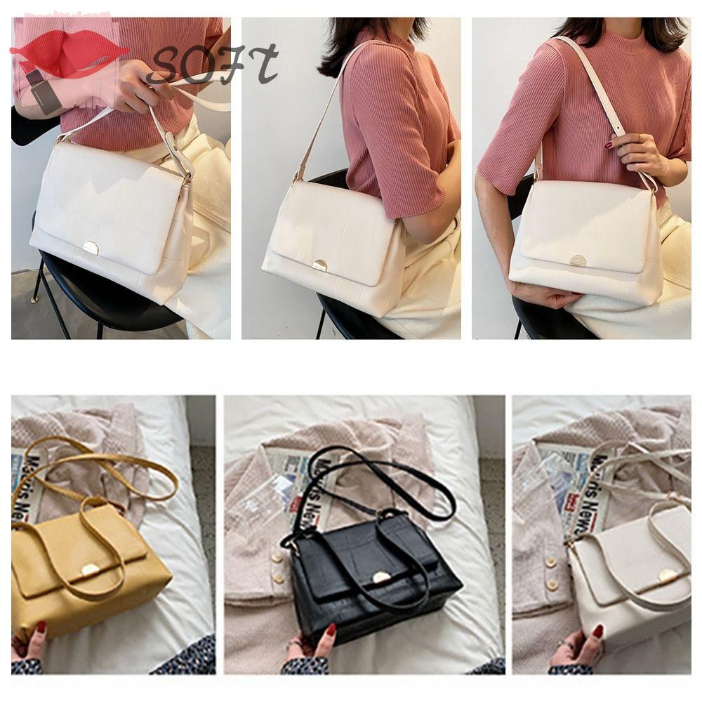 Túi Xách Đeo Vai Màu Trơn Thời Trang Dành Cho Nữ