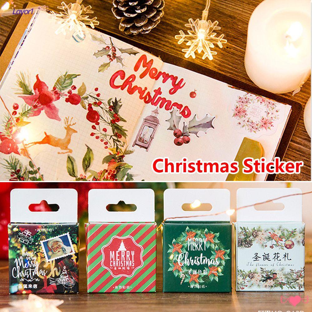 Set 1 / 45 Miếng Dán Trang Trí Sổ Tay Chủ Đề Giáng Sinh
