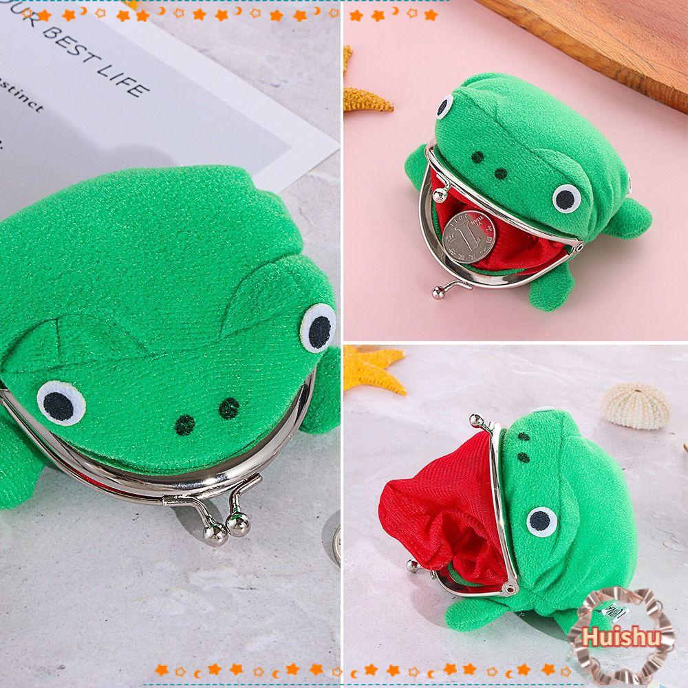 Set 2 Ví Đựng Tiền Xu Bằng Vải Dạ Hình Chú Ếch Dễ Thương