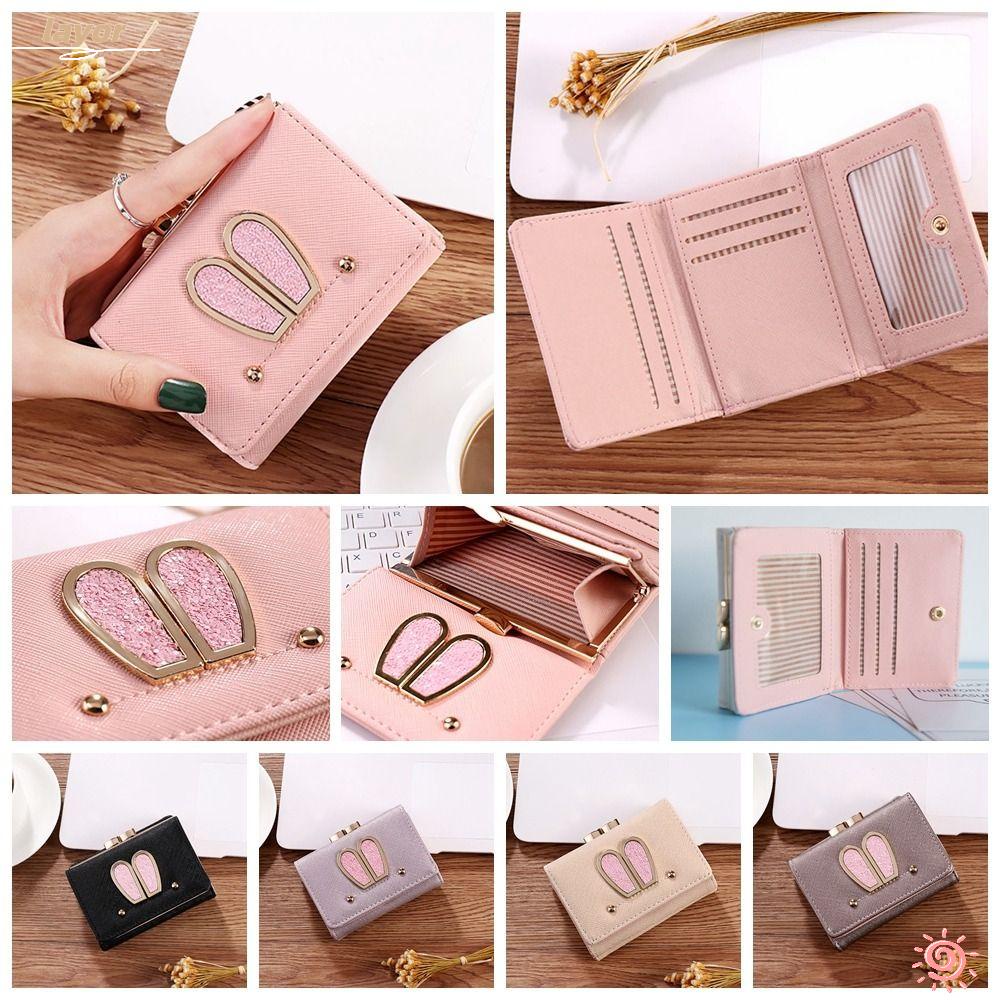 Ví Da Pu Mini Đựng Tiền Xu Đa Năng Hình Tai Thỏ Dễ Thương Cho Nữ