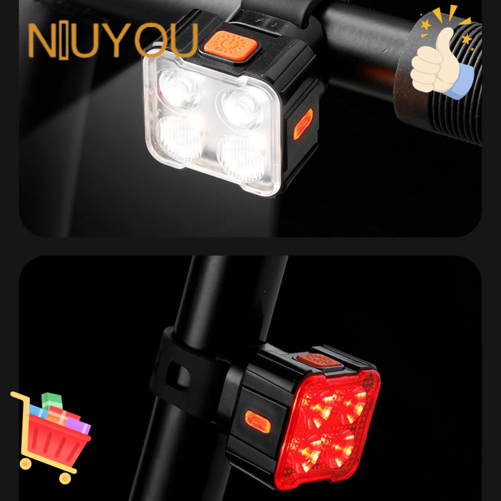 NIUYOU Đèn Led 4 / 6 Bóng Bằng Hợp Kim Nhôm Gắn Đuôi Xe Đạp