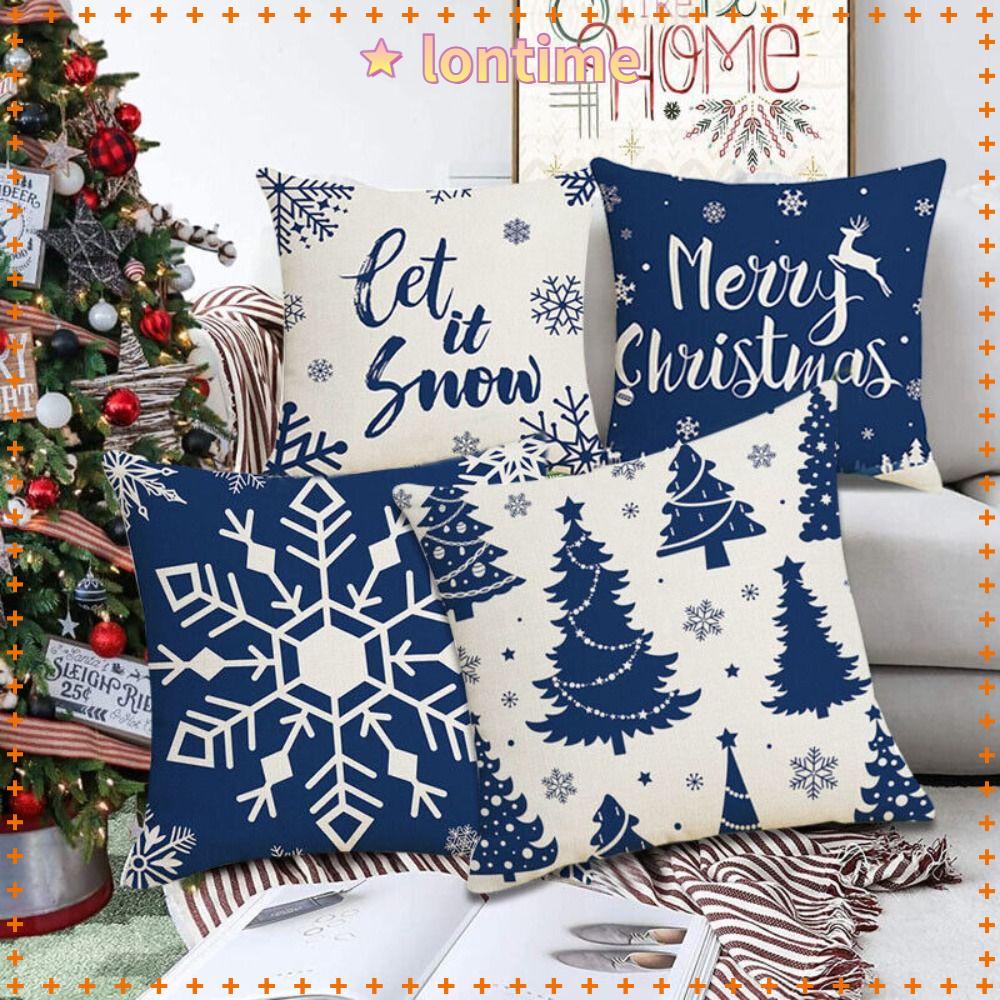 Vỏ Gối Vuông Họa Tiết Giáng Sinh Thời Trang Độc Đáo