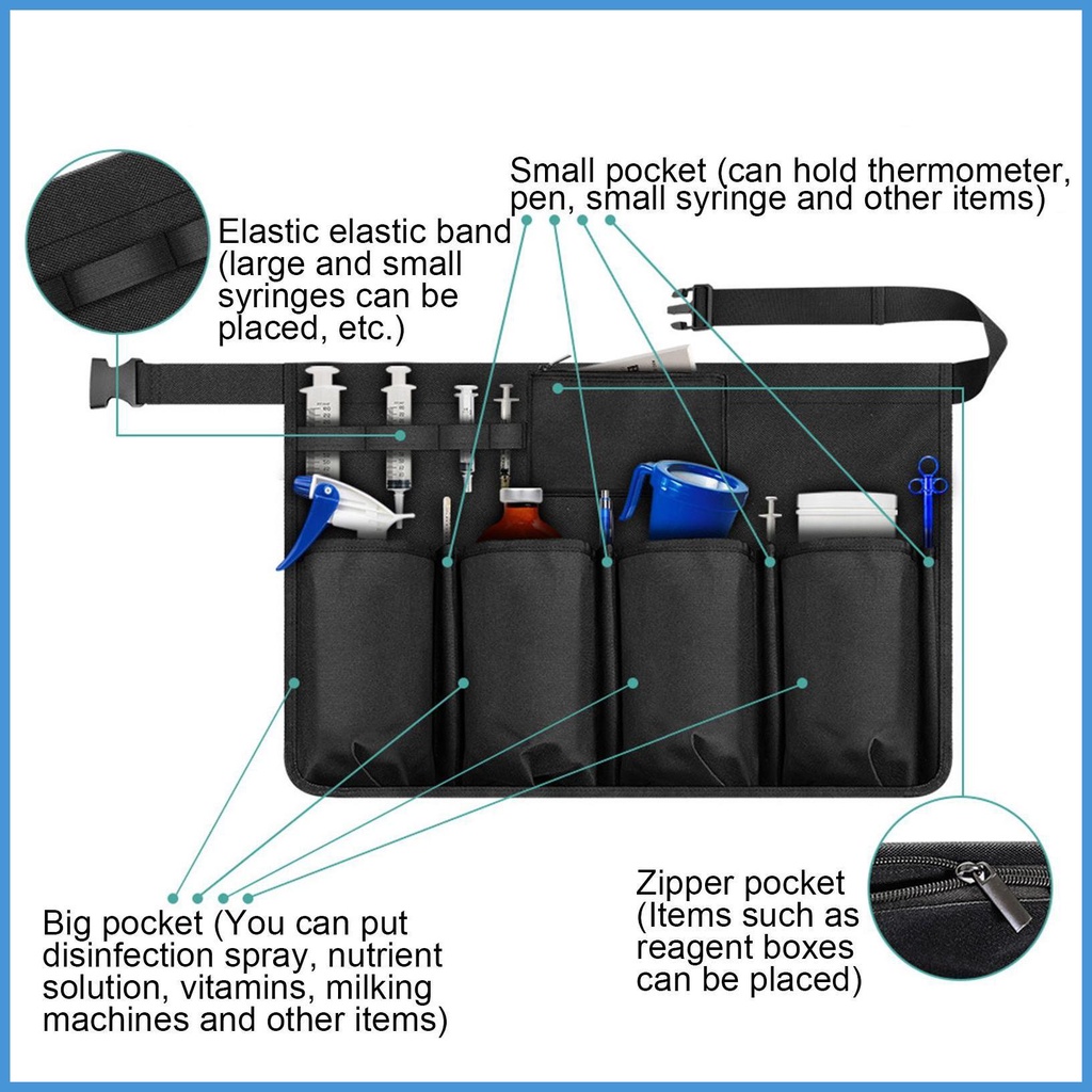 Túi Đựng Đồ Y Tá Đeo Thắt Lưng Sức Chứa Lớn Đa Năng Cho Nữ luvn luvn