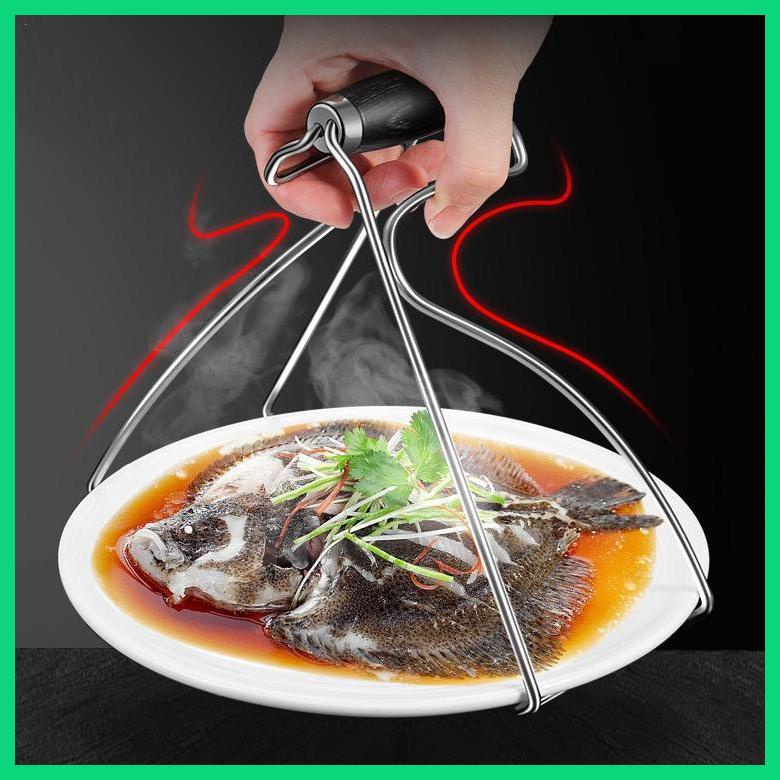 Kẹp Nhấc Chén Dĩa Nóng Bằng Thép Không Gỉ Chống Bỏng Cho Nhà Bếp Jwvn