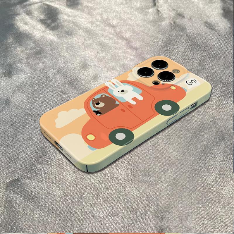 Ốp Điện Thoại Mềm Chống Sốc Họa Tiết Động Vật Trên Xe Hơi Cho Iphone 14promax 13 12 11 6In 78plus 7G1Z