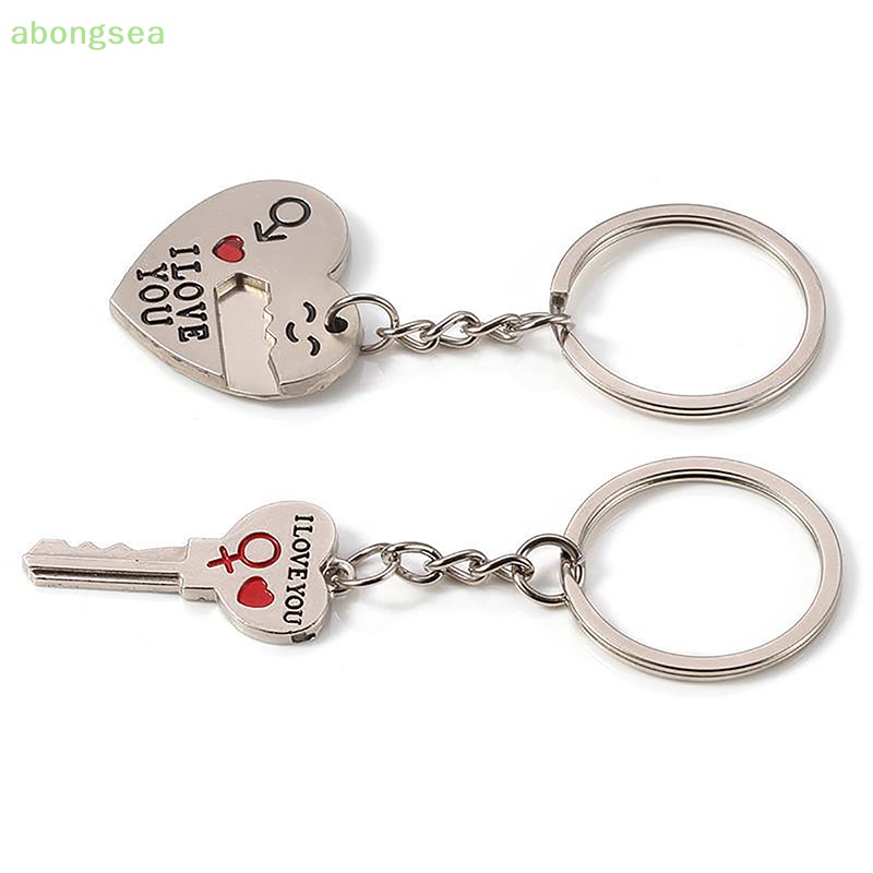 Abongsea Móc Khóa Cặp Đôi Bằng Kim Loại Hình Mũi Tên Và Trái Tim Đẹp Mắt