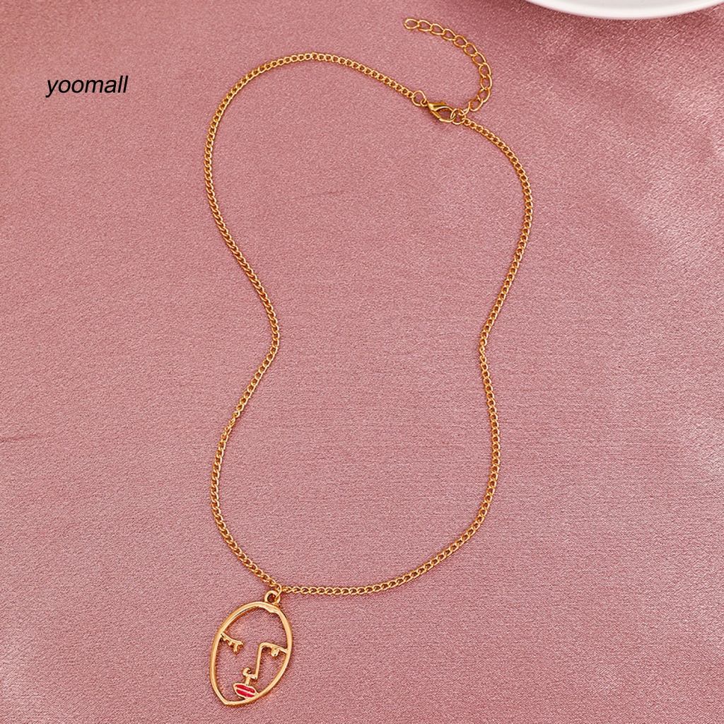 Vòng cổ Mặt Hình Khuôn Mặt Trừu Tượng Năm Mới