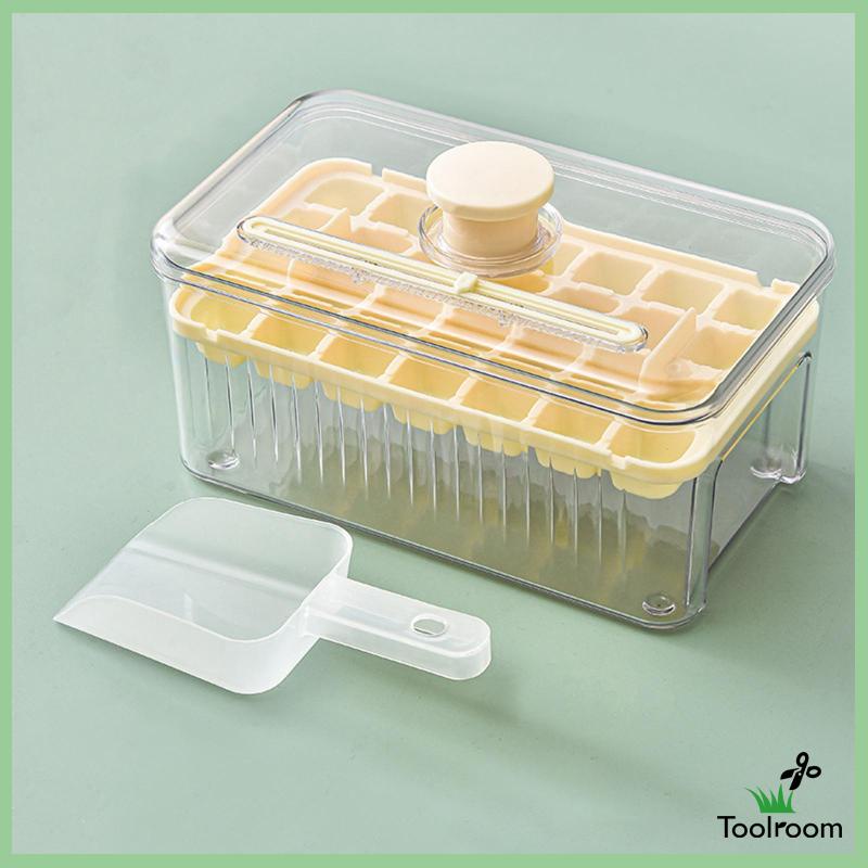 Khay Làm Đá Viên Dạng Nhấn Tiết Kiệm Không Gian Có Thể Tái Sử Dụng