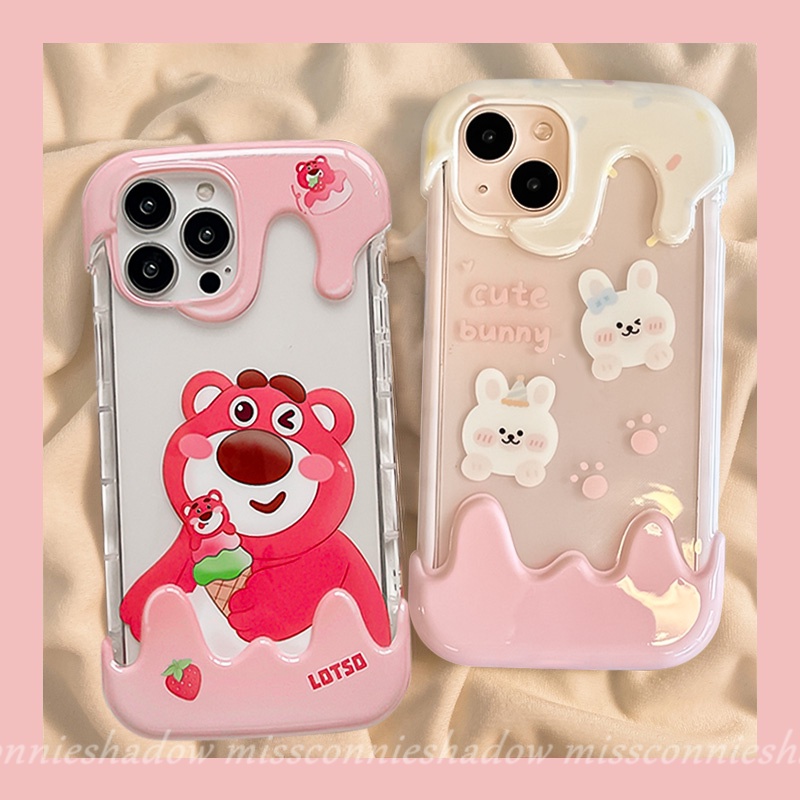 Ốp Điện Thoại TPU Mềm Hình Gấu / Thỏ 3D Đáng Yêu Cho IPhone XR 7Plus 13 11 14 12 Pro Max 7 8 Plus X XS Max